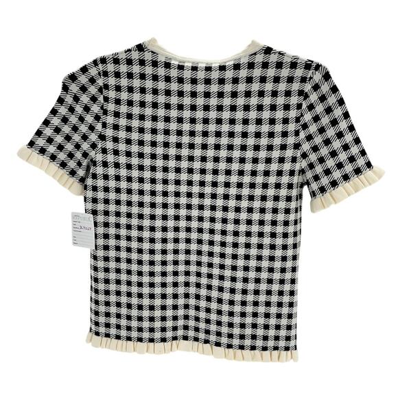 Sea New York Checked Multi Saige Top Size M NWT - Picture 3 of 4